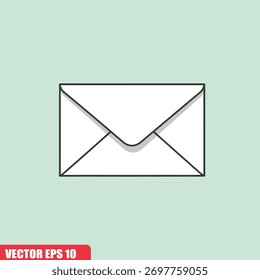 Stylized Envelope Illustration with Clean Lines and Simple Desig