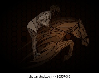 stylized equestrian brown