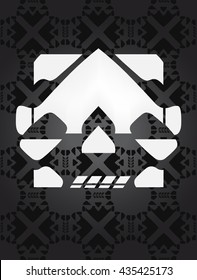 stylized ethnic skull