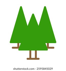 Stylized Evergreen Forest Logo Design Concept
