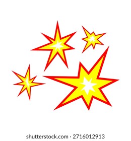 explosões estilizadas ou explosões estelares, boom cômico ou um conjunto explosivo de ilustrações vetoriais. 