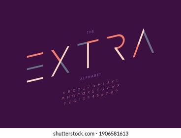 Stylized extra alphabet font vector