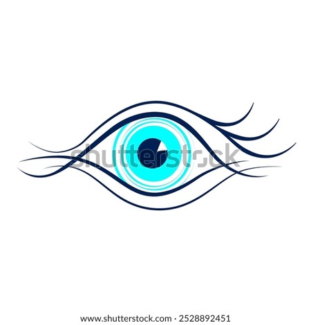 Stylized eye. Logo for ophthalmologist. Vector illustration