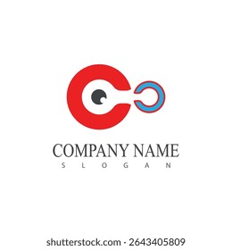 Stylized Eye logo vector symbol illustration element design