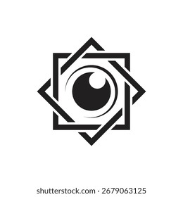 Stylized Eye logo vector symbol illustration element design