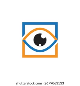 Design estilizado do elemento de ilustração do símbolo do vetor do logotipo de olho