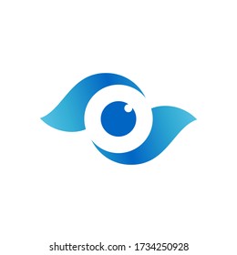 Stylized eye vector icon,  flat style design