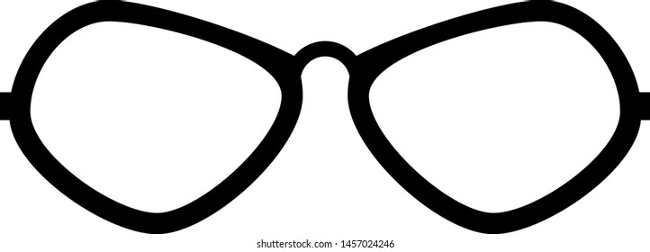 Stylized Eyeglasses Icon. Vector Image.