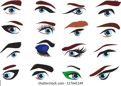 Stylized eye-lash icon such logo