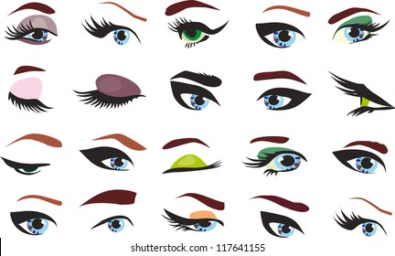 Stylized eye-lash icon such logo