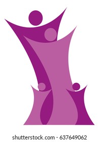 stylized family