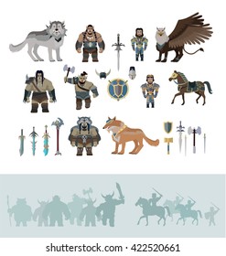 Stylized fantasy characters