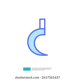 Stylized Farming Icon Representing Agriculture and Crop Growth with Clean Lines and Modern Design Elements