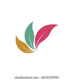 Stylized Feathers logo vector and symbol