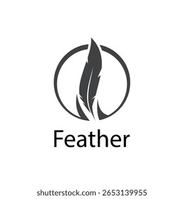 Stylized Feathers logo vector and symbol