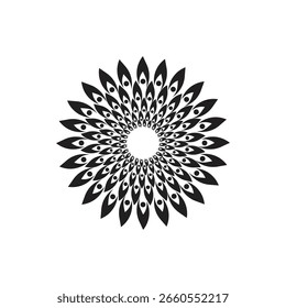 Stylized Feathers logo vector and symbol