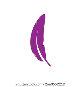 Logotipo e símbolo de penas estilizadas