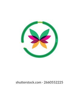 Logotipo e símbolo de penas estilizadas