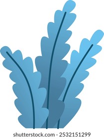Stylized fern. Botanical icon. Trendy summer nature