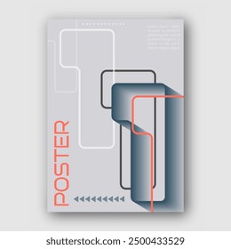 Stylized figure 1. Template for poster, billboard, cover, interior decoration. The idea of creative design
