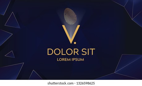 Stylized Fingerprint Activity Poster Design, Vector.