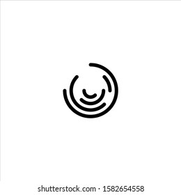 Stylized fingerprint logo vector illustration isolated on white background.