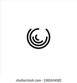 Stylized fingerprint logo vector illustration isolated on white background.