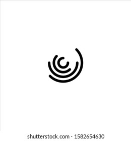 Stylized fingerprint logo vector illustration isolated on white background.