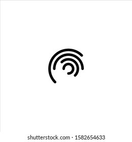 Stylized Fingerprint Logo Vector Illustration Isolated Stock Vector ...