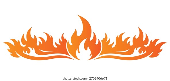 Stylized fire design a decorative element for adding a touch of heat and energy to your creative projects and designs