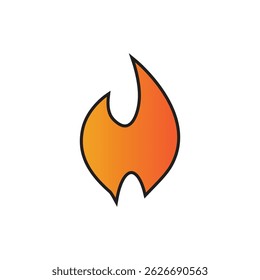 Stylized Fire logo vector and symbol