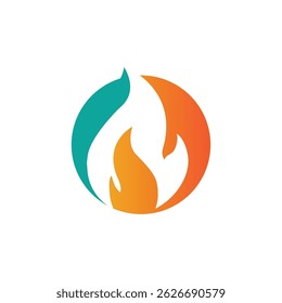 Stylized Fire logo vector and symbol