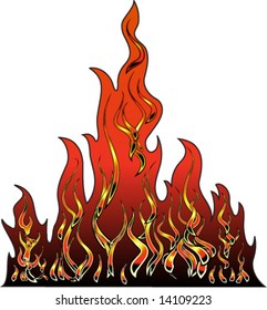 stylized fire -vector illustration
