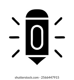 Stylized Firefly Insect Icon. Concept of Nature, Summer, and Night.