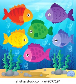 Imagen de tema de peces estilizados 2 - ilustración vectorial eps10.