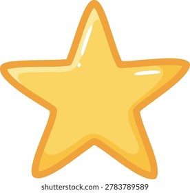 A stylized five-pointed star with a golden gradient, outlined in a darker hue