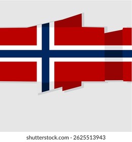 Stylized flag of Norway – background, banner, template – vector illustration