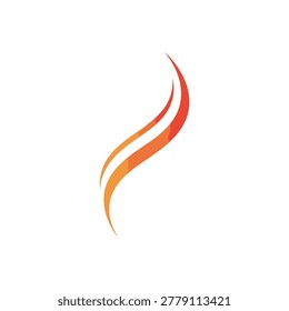 Stylized flame graphic design element