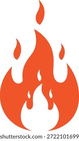Icono de llama estilizado con Formas de fuego en capas, color naranja sólido, Ilustración vectorial para la energía Icono de llama estilizado con Formas de fuego en capas, color naranja sólido, Ilustración vectorial para la energía