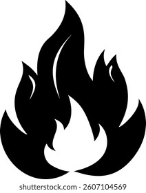 Stylized Flame Sticker Vector – High-Quality Graphic