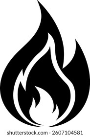 Stylized Flame Sticker Vector – High-Quality Graphic