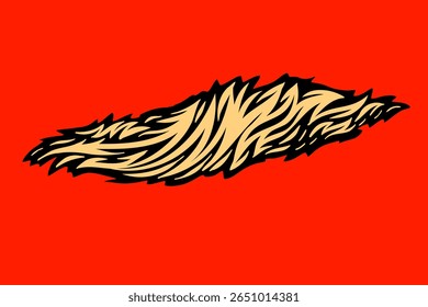 Conjunto estilizado de vetores de chama, formas abstratas de fogo para elementos de tatuagem, logotipo ou design gráfico