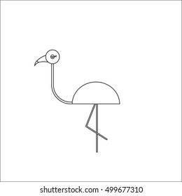 stylized flamingo