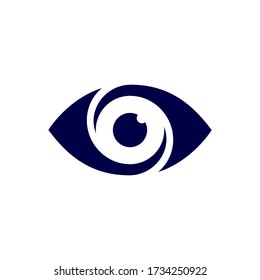 Stylized flat design eye vector icon. 