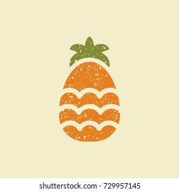 Stylized flat icon of a pineapple.