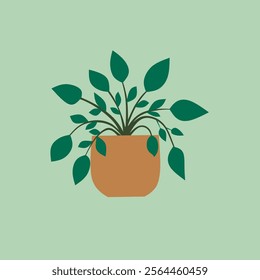 A stylized, flat illustration of a succulent plant in a terracotta pot