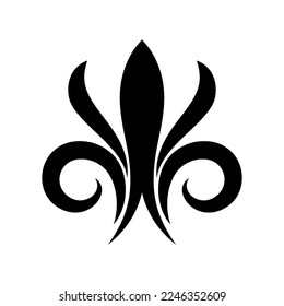 Stylized Flora Element - Flower Pattern for Decor, or Frames Border Isolated Element for Ideas Decorating the Body Parts on White Backdrop