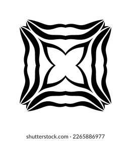 Stylized Flora Element - Flower Pattern for Decor, or Frames Border Isolated Element for Ideas Decorating the Body of Women, Men and Girls Arm, or Leg on White