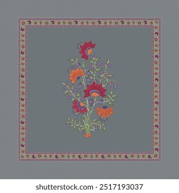stylized floral blue colored pattern, fabric background Fashionable pattern in small flowers. Floral background for textiles.