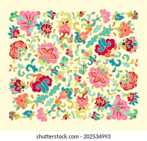 Stylized floral composition 